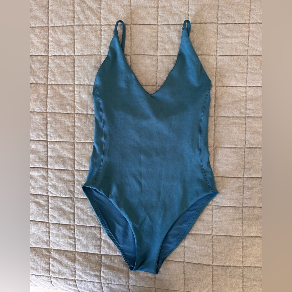 Left on Friday Teal Sunday Suit One-Piece Swimsuit Small worn once!